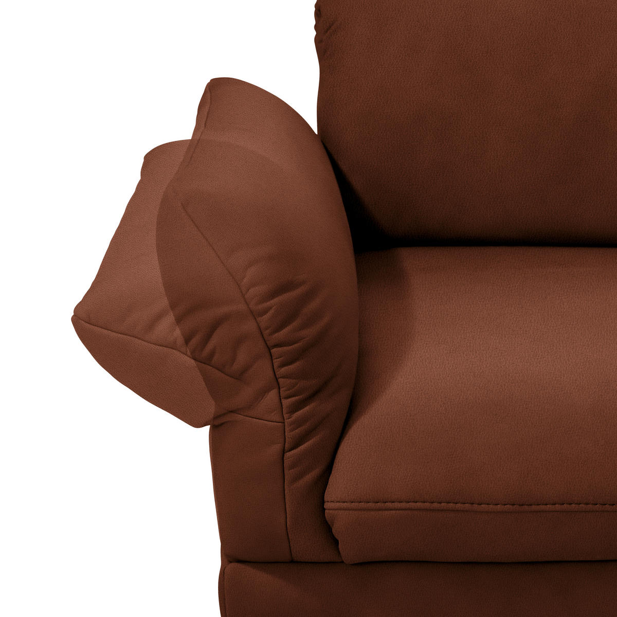ECKSOFA in Echtleder Hellbraun  308/173 cm  - Hellbraun/Anthrazit, Design, Leder/Metall (308/173cm) - Joop!