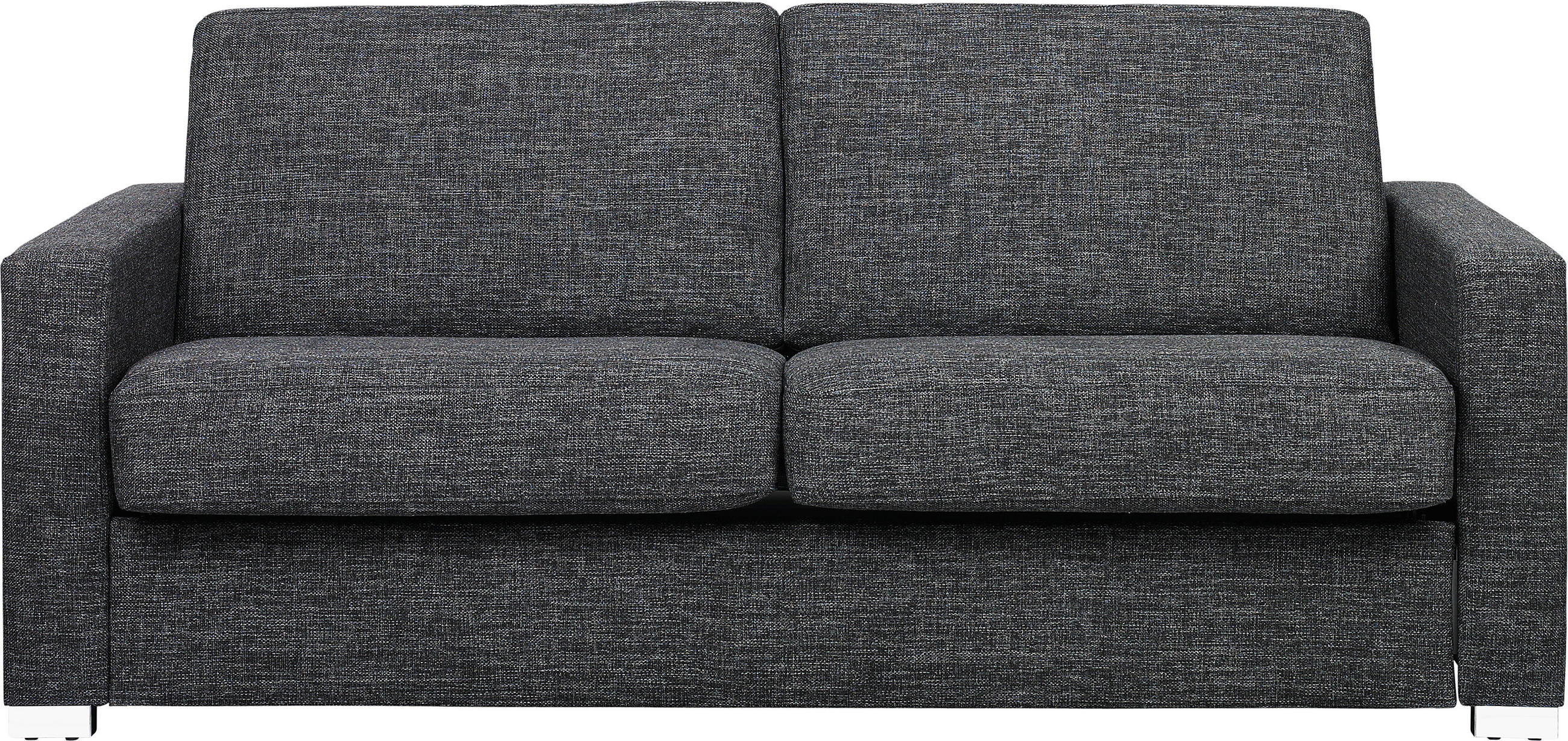 SCHLAFSOFA Anthrazit, Schwarz  - Chromfarben/Anthrazit, KONVENTIONELL, Textil/Metall (188/86/97cm) - Novel