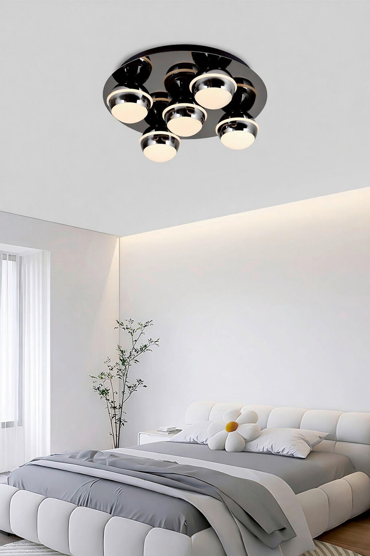 LED-DECKENLEUCHTE Biarritz 40/40/14 cm  - Sandfarben, Design, Kunststoff/Metall (40/40/14cm)
