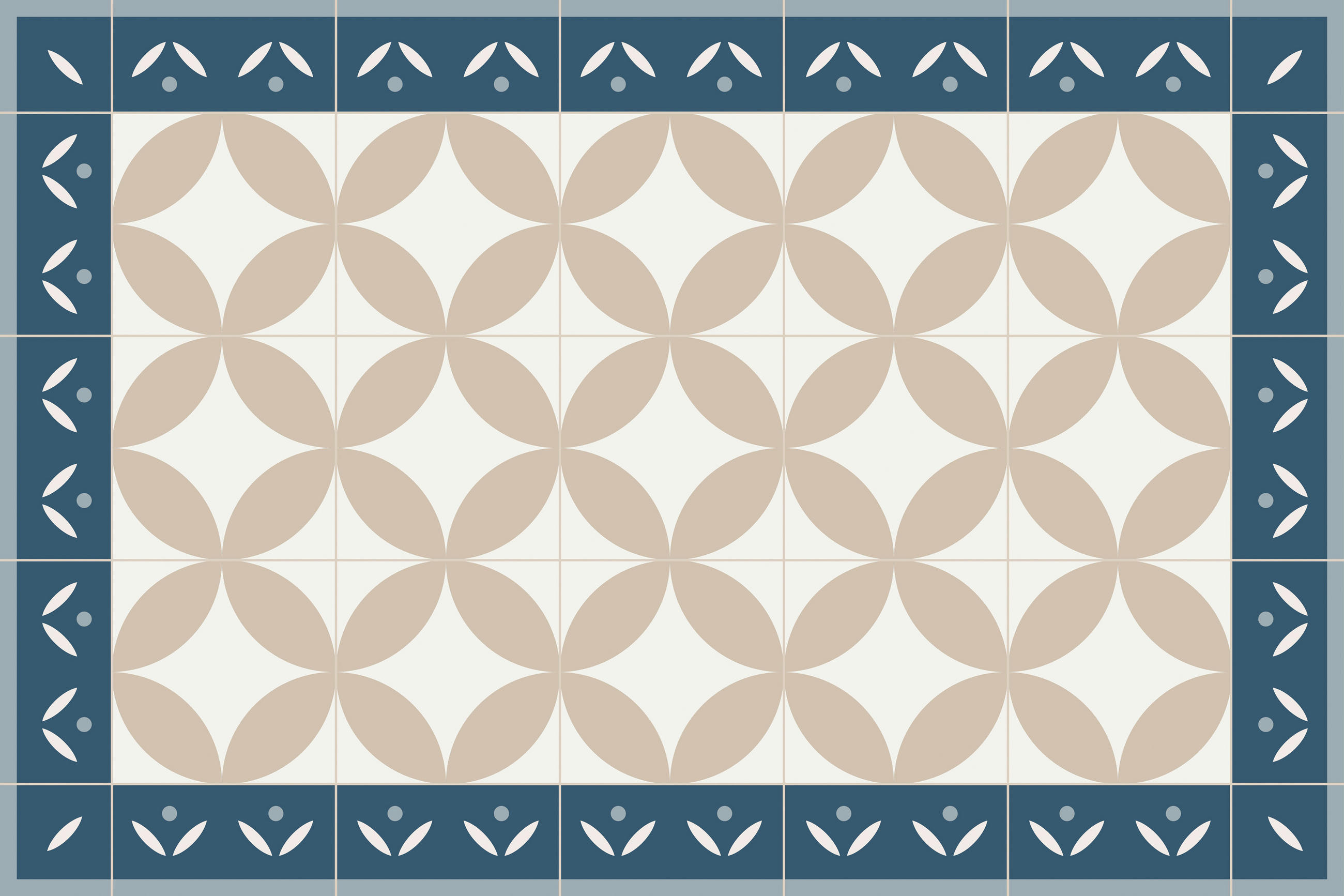 OUTDOORTEPPICH 40/60 cm Blau - Blau, Design, Kunststoff (40/60cm)