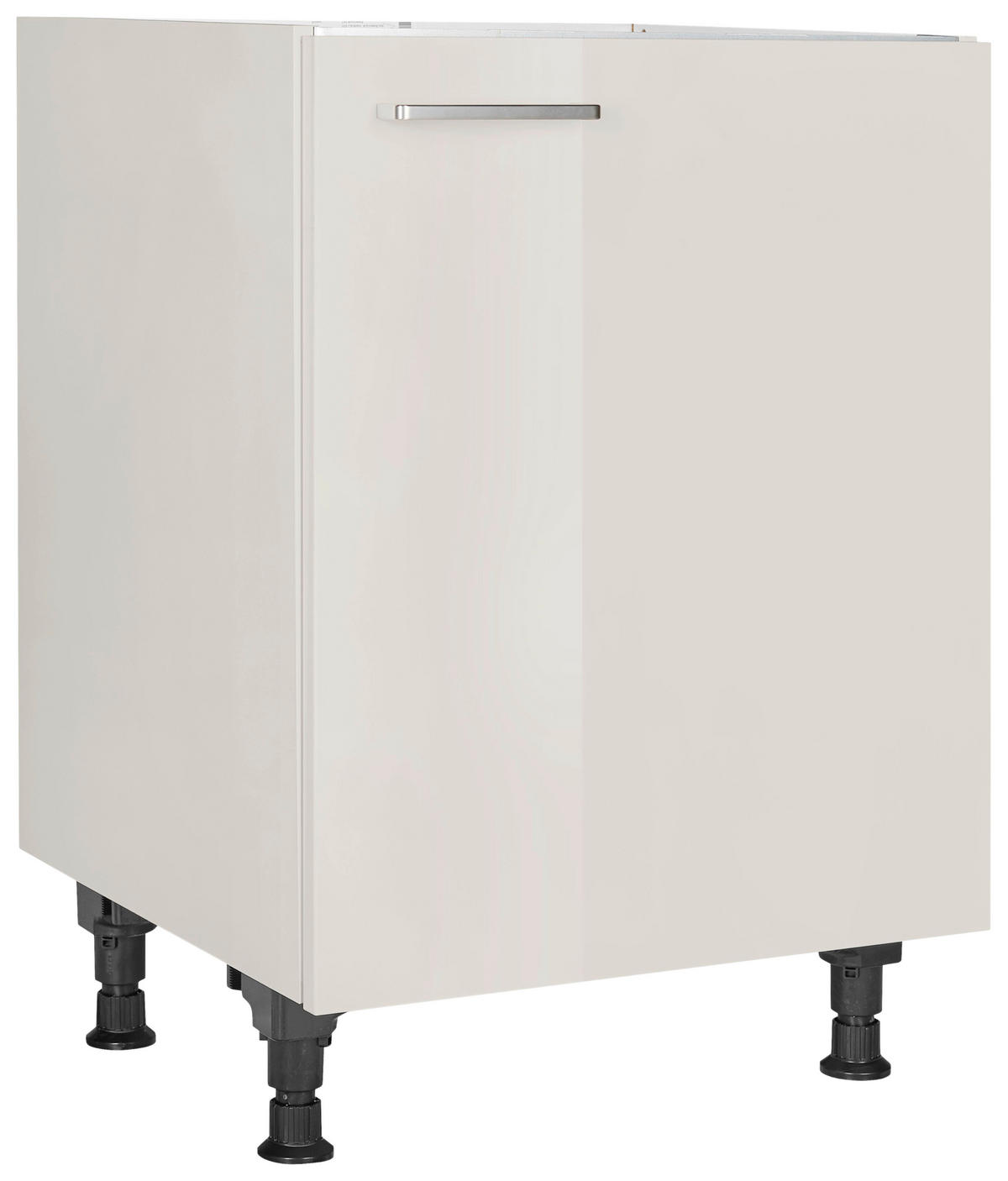 SPÜLENUNTERSCHRANK 60/87/56 cm  in Hellgrau  - Edelstahlfarben/Hellgrau, MODERN, Holzwerkstoff/Metall (60/87/56cm) - Nobilia