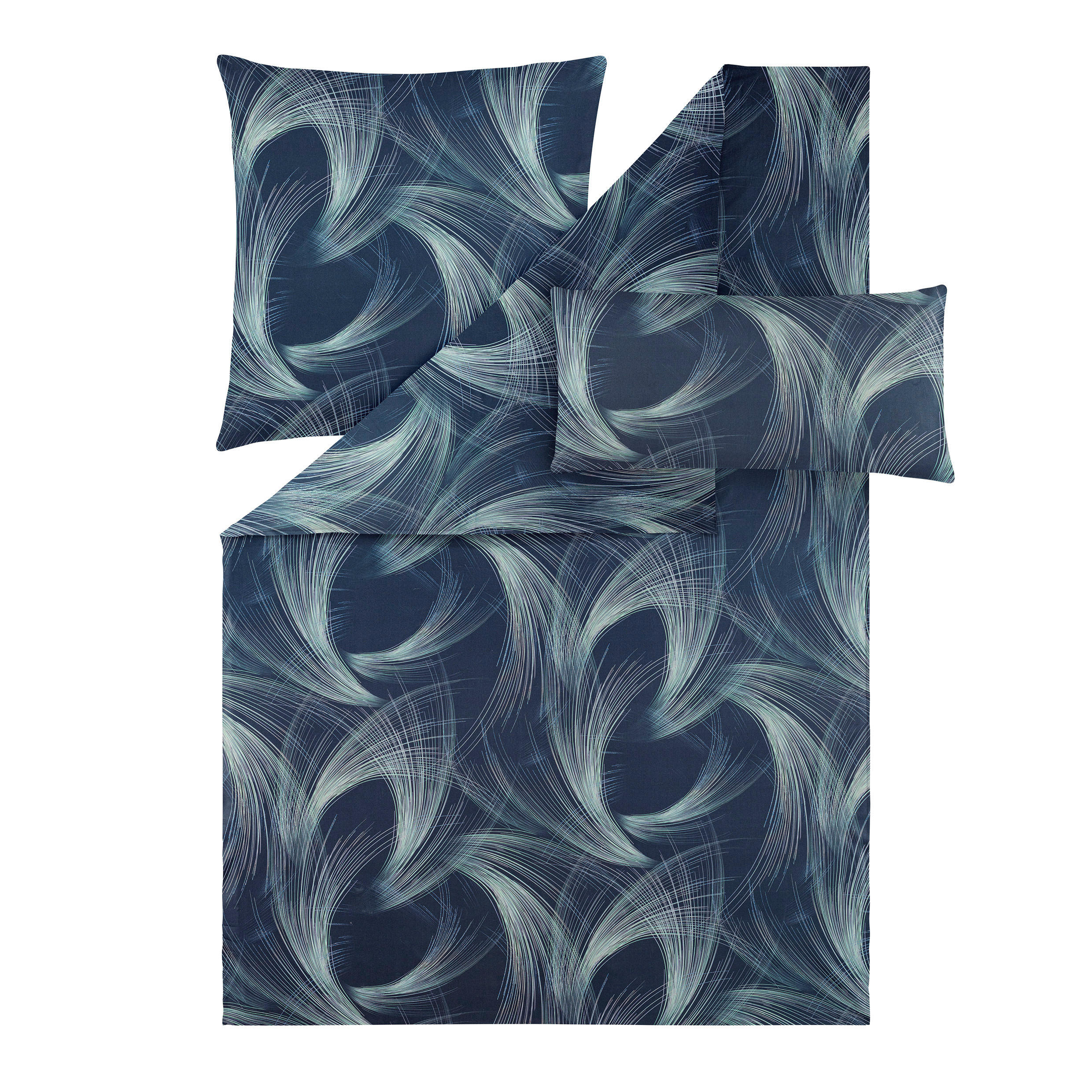 BETTWÄSCHE Atelier Makosatin 135/200 cm  - Blau, Design, Textil (135/200cm) - Estella