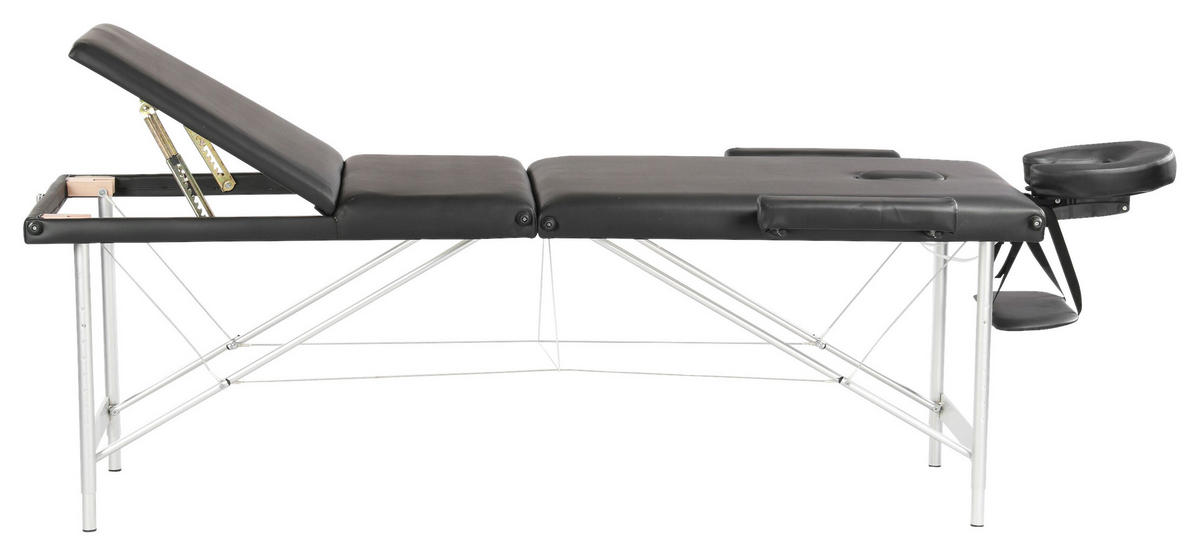 MASSAGETISCH MT50 - Schwarz, KONVENTIONELL, Kunststoff/Metall (186/68/82cm) - Atrigo
