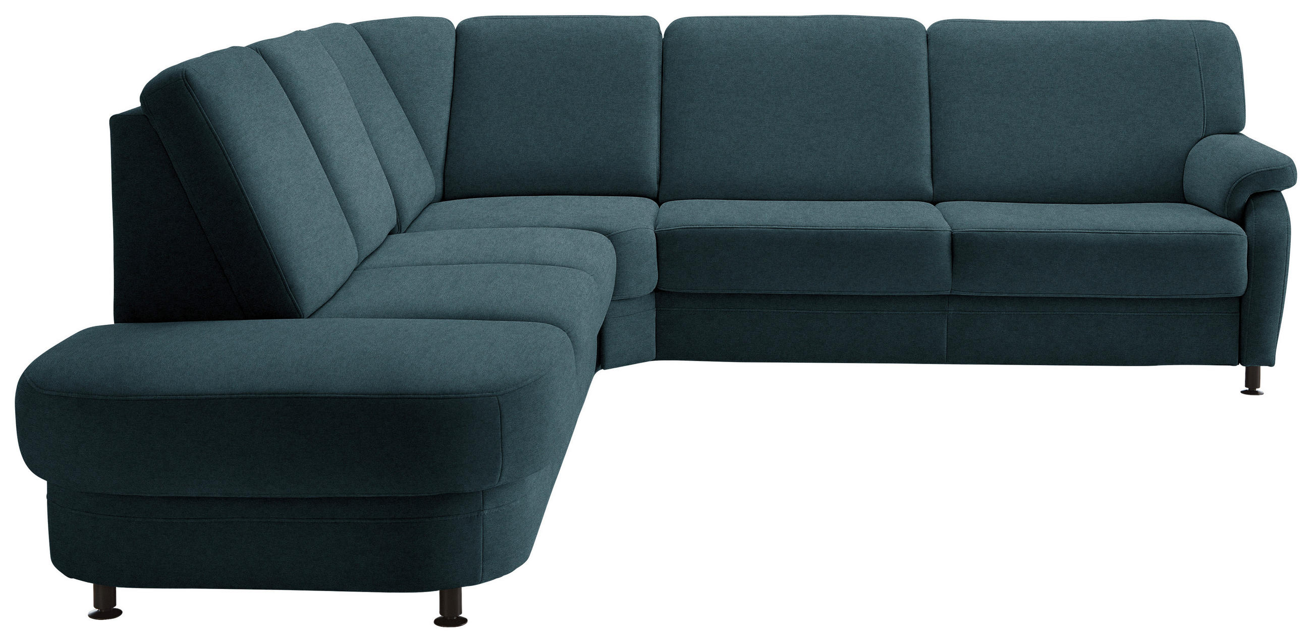 ECKSOFA  in Flachgewebe Opal  287/269 cm  - Opal/Schwarz, KONVENTIONELL, Textil/Metall (287/269cm) - Beldomo System
