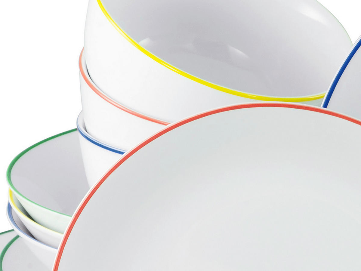 KOMBISERVICE Luna Color Line 24-teilig  - Multicolor, Basics, Keramik (39/33/30,5cm) - Creatable