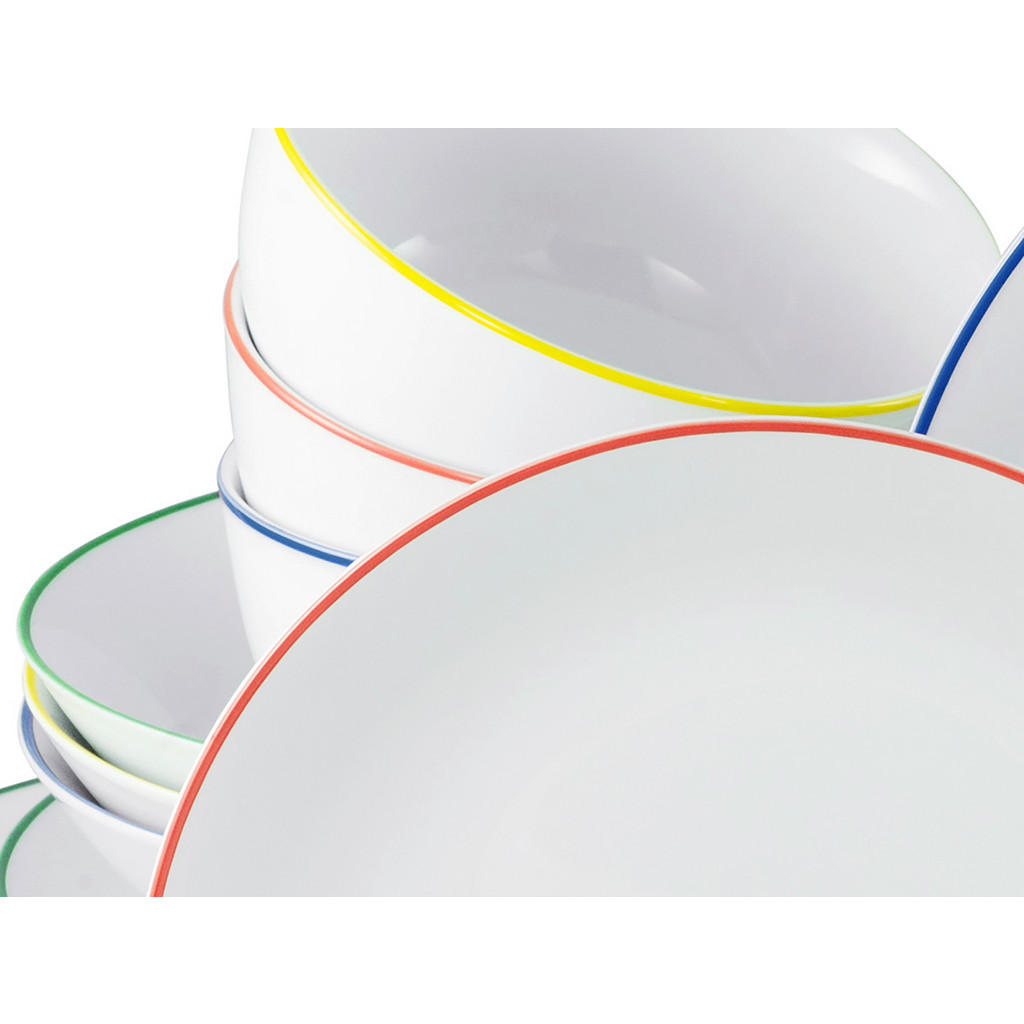 Thumbnail - Creatable Kombiservice Luna Color Line, Mehrfarbig, Keramik, 24-teilig, 300 ml,600 ml, 33x30.5x39 cm, lebensmittelecht, ...