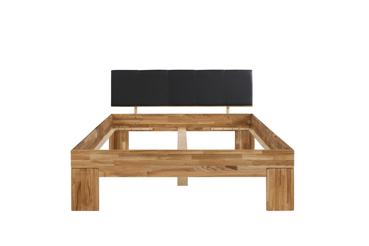 BETT 180/200 cm,  in Schwarz, Eichefarben,  - Eichefarben/Schwarz, MODERN, Holz/Textil (180/200cm) - MID.YOU