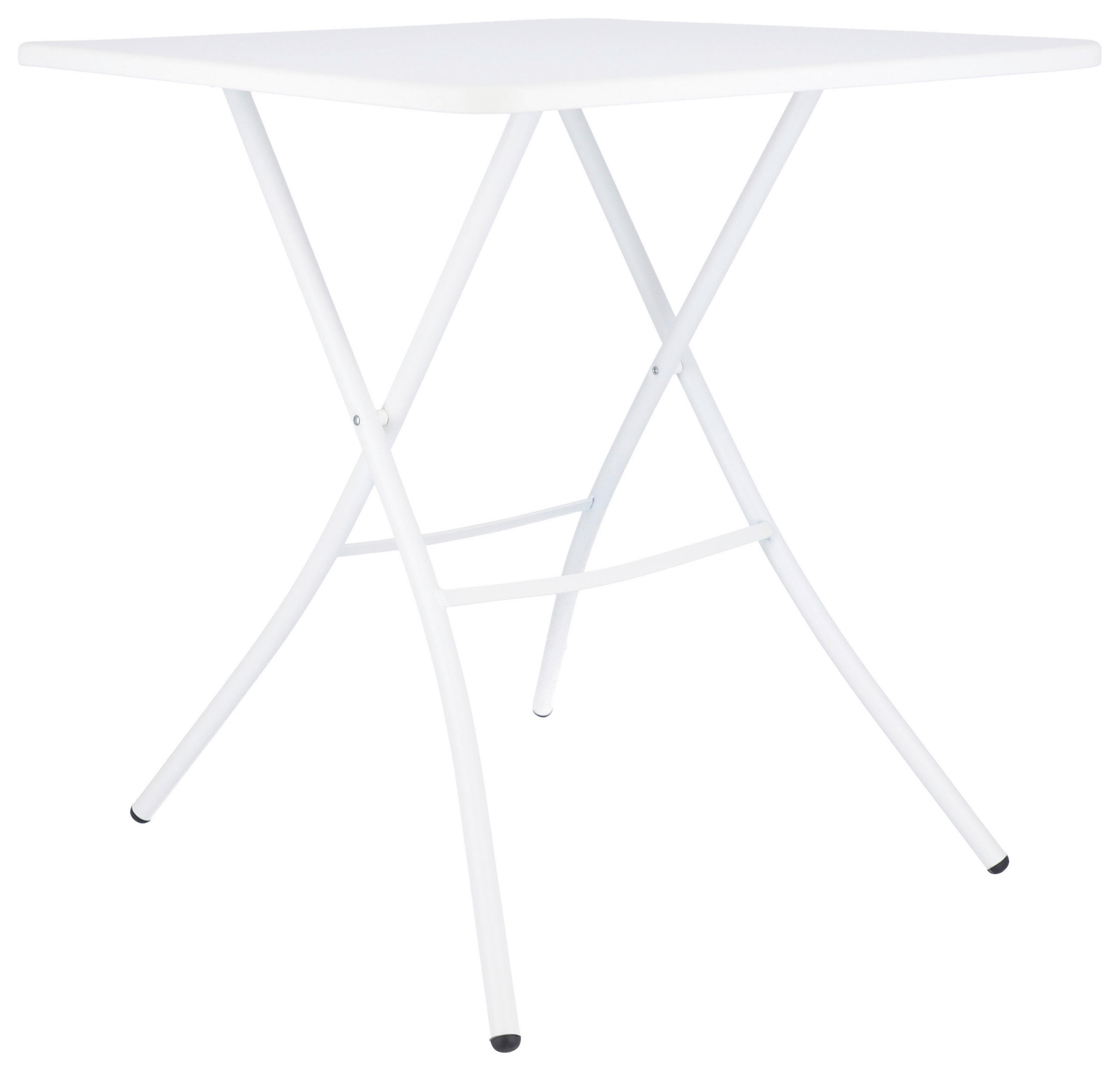 GARTENKLAPPTISCH 67/67/73 cm Metall quadratisch  - Weiß, KONVENTIONELL, Metall (67/67/73cm) - FIAM