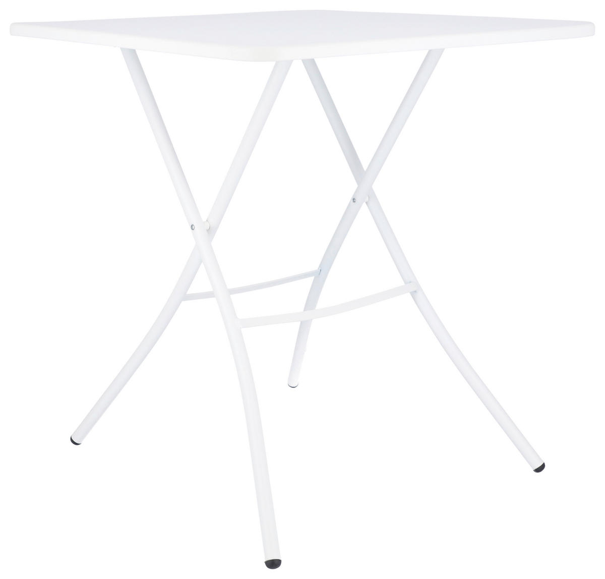 GARTENKLAPPTISCH 67/67/73 cm Metall quadratisch  - Weiß, KONVENTIONELL, Metall (67/67/73cm) - FIAM