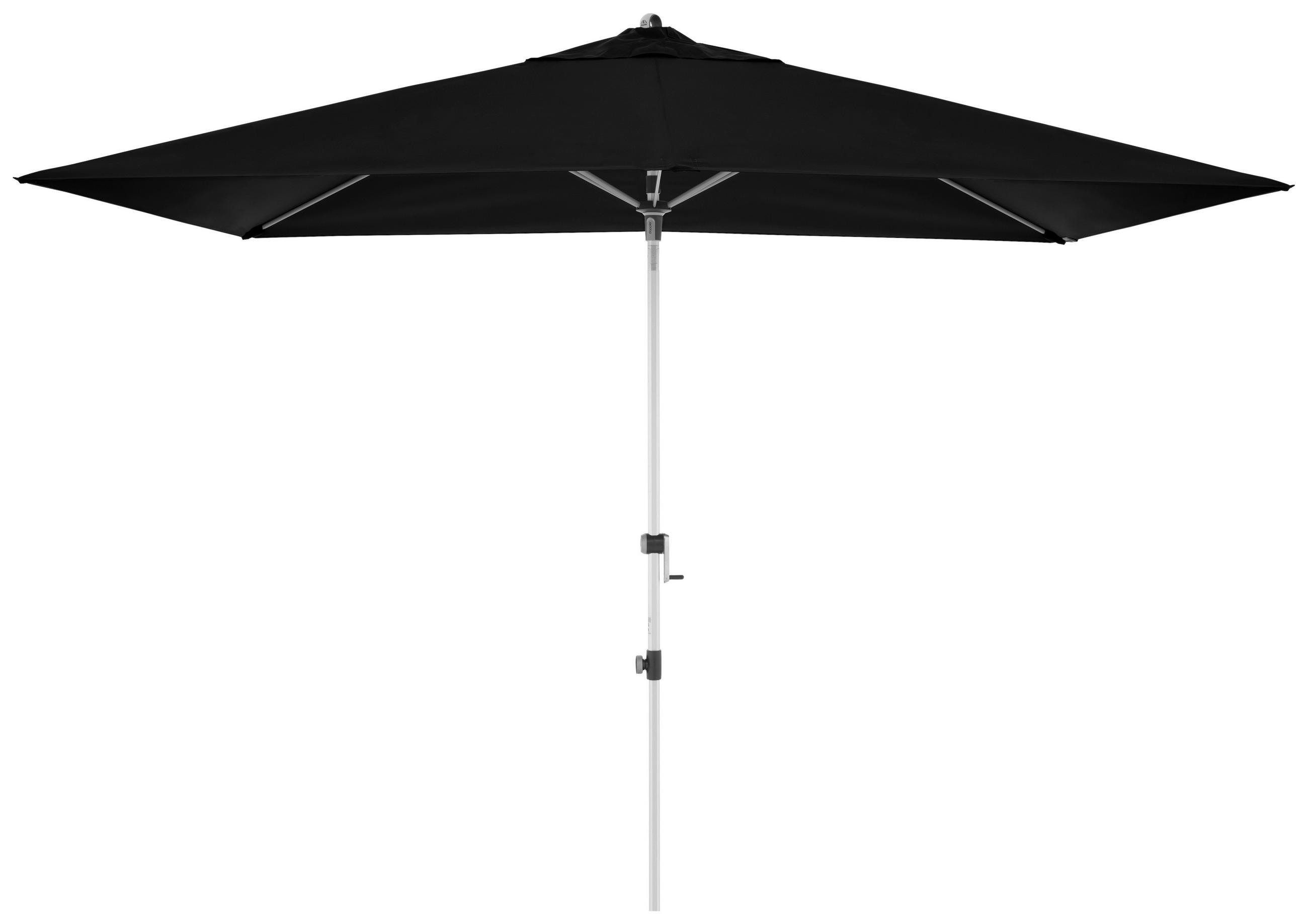 SONNENSCHIRM 300x200 cm Schwarz  - Alufarben/Schwarz, Basics, Textil/Metall (300/200cm) - Doppler