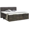 BOXSPRINGBETT 180/200 cm  in Schlammfarben  - Schlammfarben/Schwarz, Design, Kunststoff/Textil (180/200cm) - Hom`in