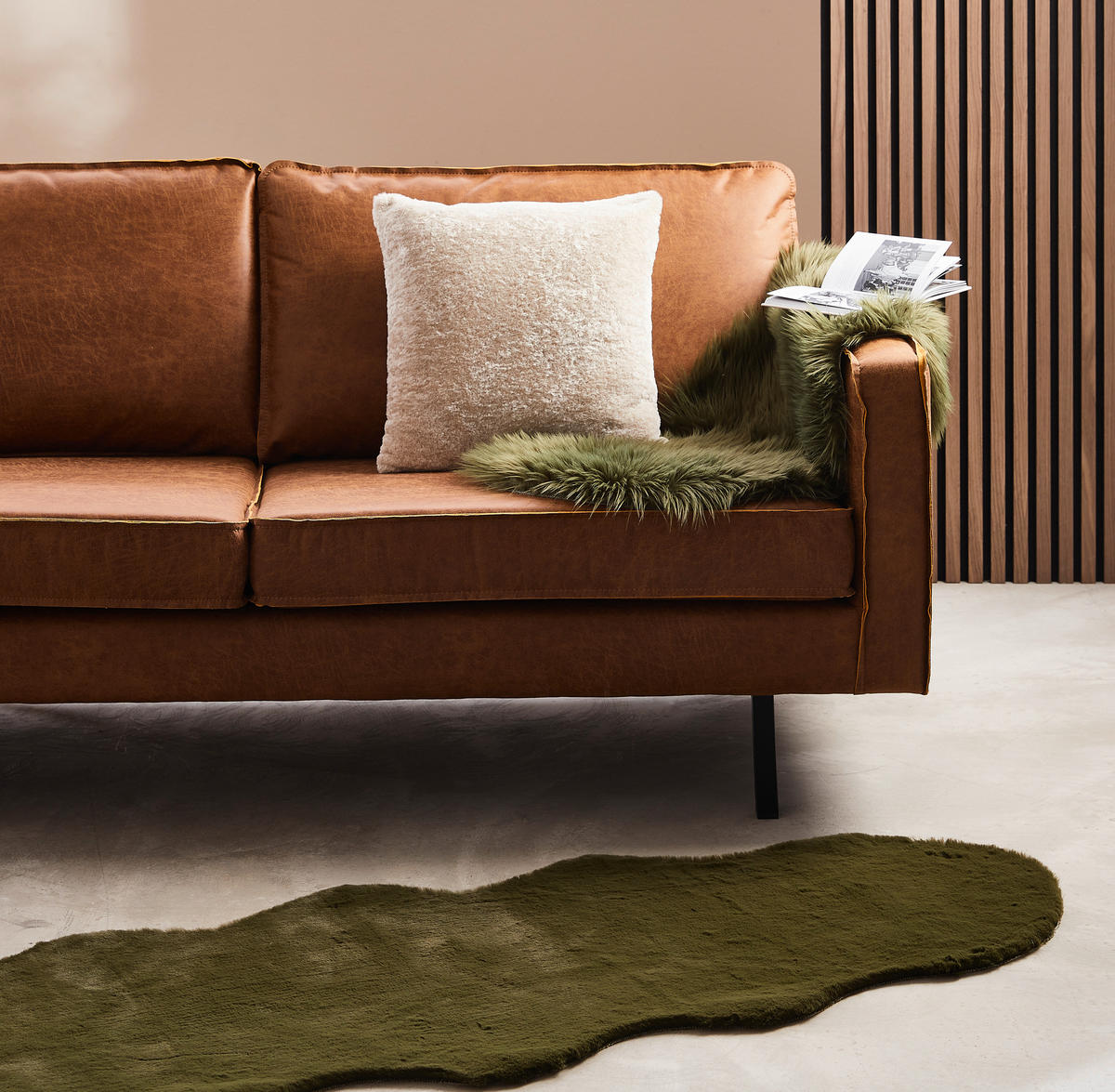 KUNSTFELL 60/90 cm Grün  - Grün, Basics, Fell/Textil (60/90cm) - Ambia Home