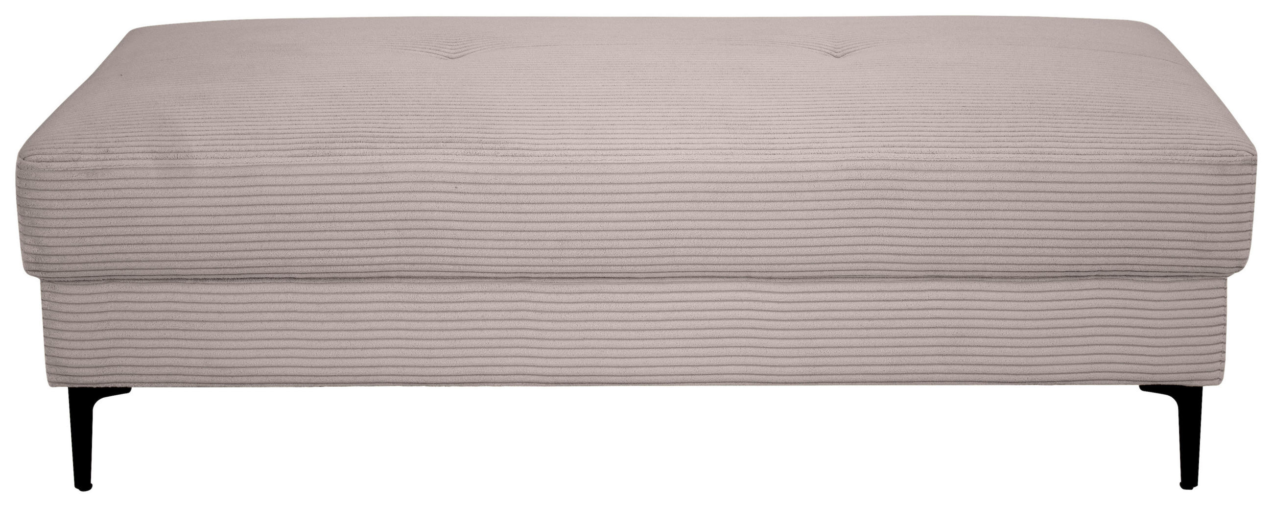 HOCKER Cord Hellgrau  - Hellgrau/Schwarz, Design, Textil/Metall (140/45/80cm) - Xora