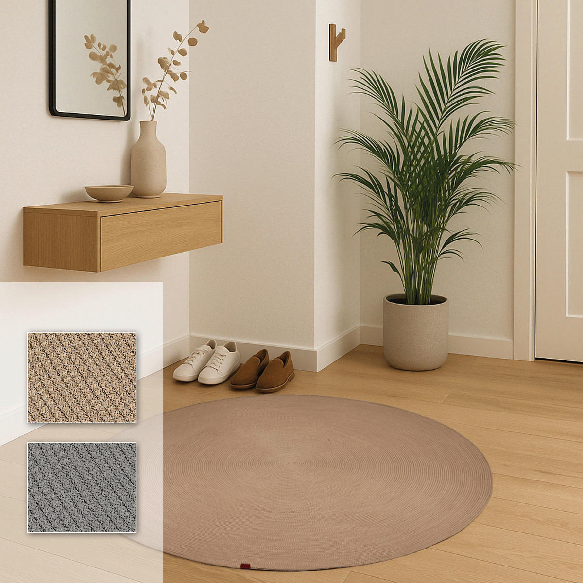 WEBTEPPICH 120 cm Paris Beige rund  - Beige, Basics, Textil (120cm) - Astra