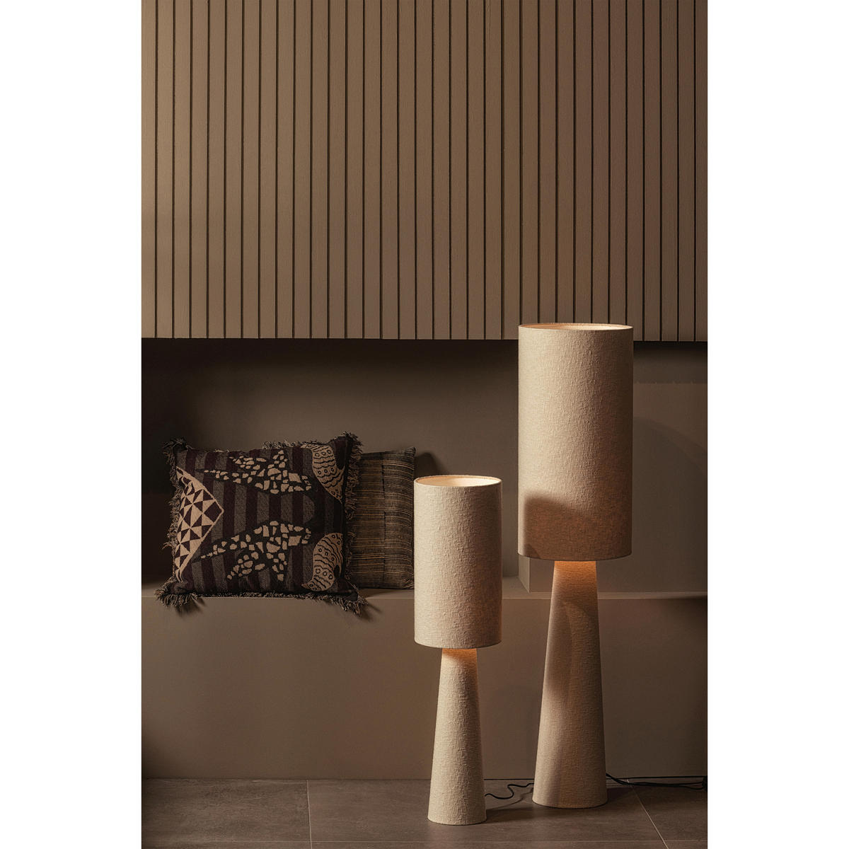 STEHLEUCHTE Loft 30/130/30 cm  - Naturfarben, Basics, Textil (30/130/30cm) - Collet's Monde