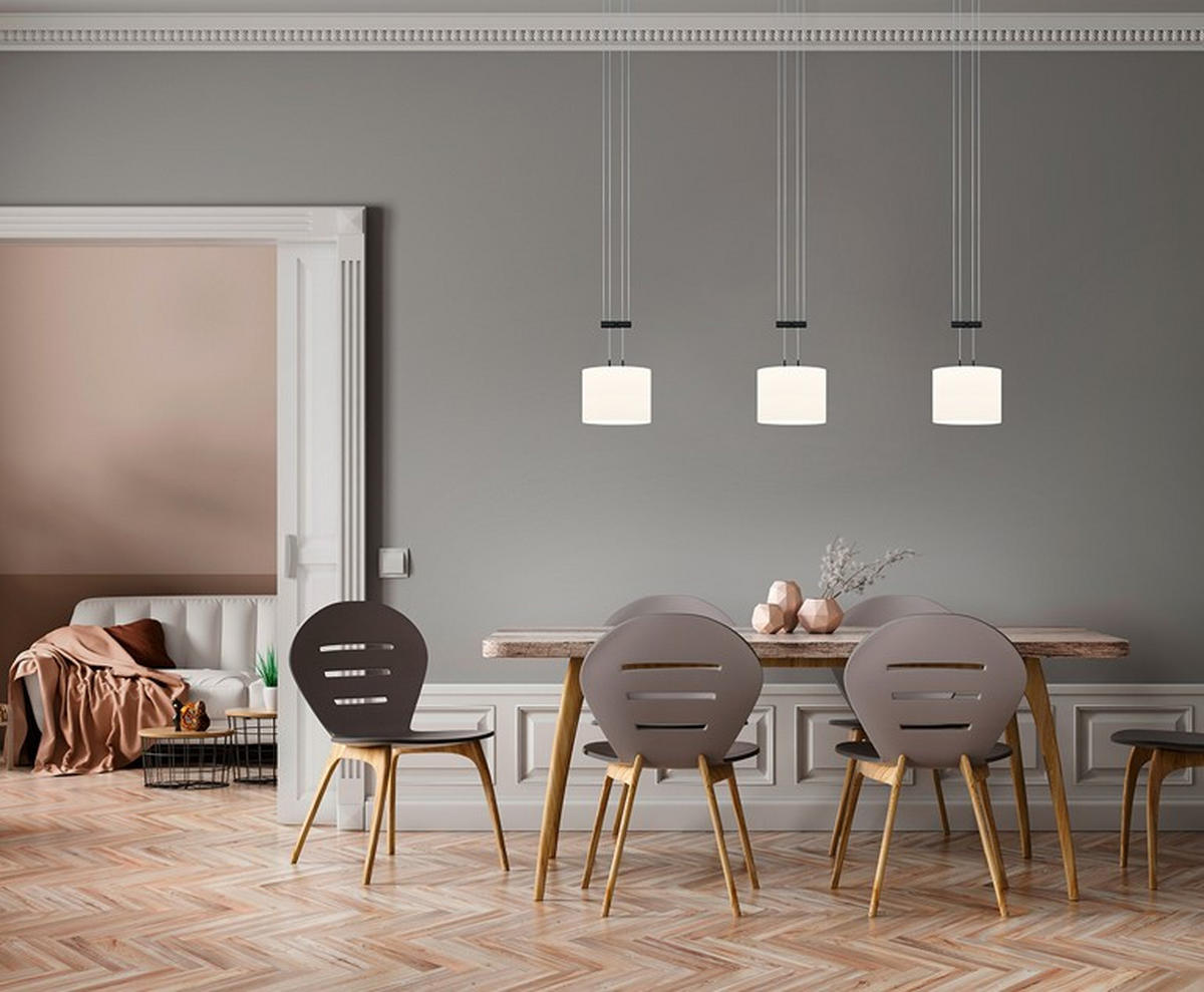 LED-HÄNGELEUCHTE Grazia 106/22/150 cm  - Schwarz, Design, Glas/Metall (106/22/150cm) - Bankamp