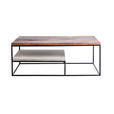 COUCHTISCH in Holz, Stein 120/60/45 cm - Hellbraun/Schwarz, Design, Holz/Stein (120/60/45cm) - Carryhome