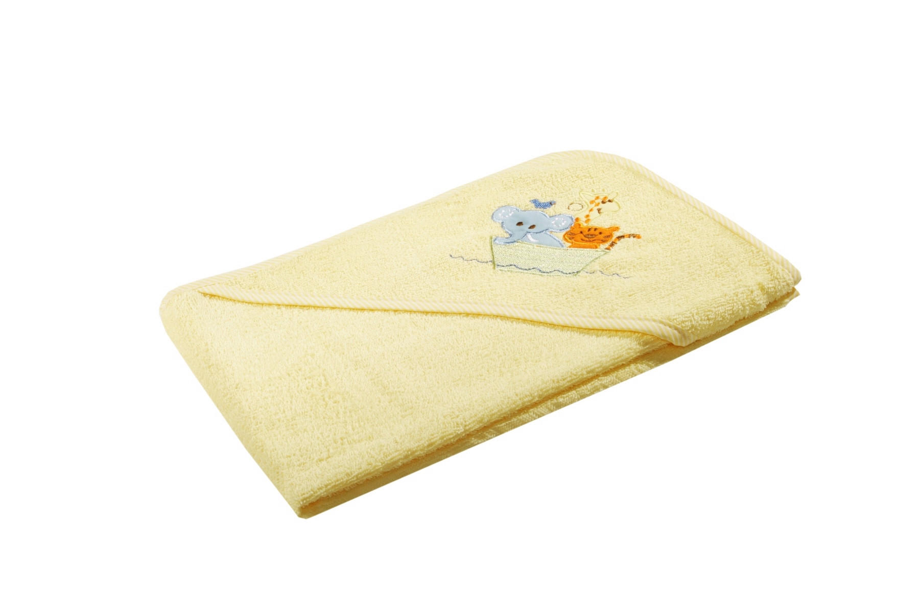 RUČNIK S KAPULJAČOM 70/70 cm žuta - žuta, Basics, tekstil (70/70cm)