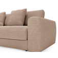 ECKSOFA in Cord Hellbraun 182/302 cm - Hellbraun/Schwarz, MODERN, Kunststoff/Textil (182/302cm) - Carryhome
