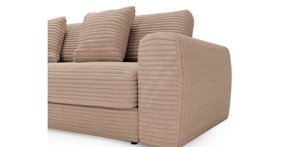 ECKSOFA in Cord Hellbraun 182/302 cm - Hellbraun/Schwarz, MODERN, Kunststoff/Textil (182/302cm) - Carryhome