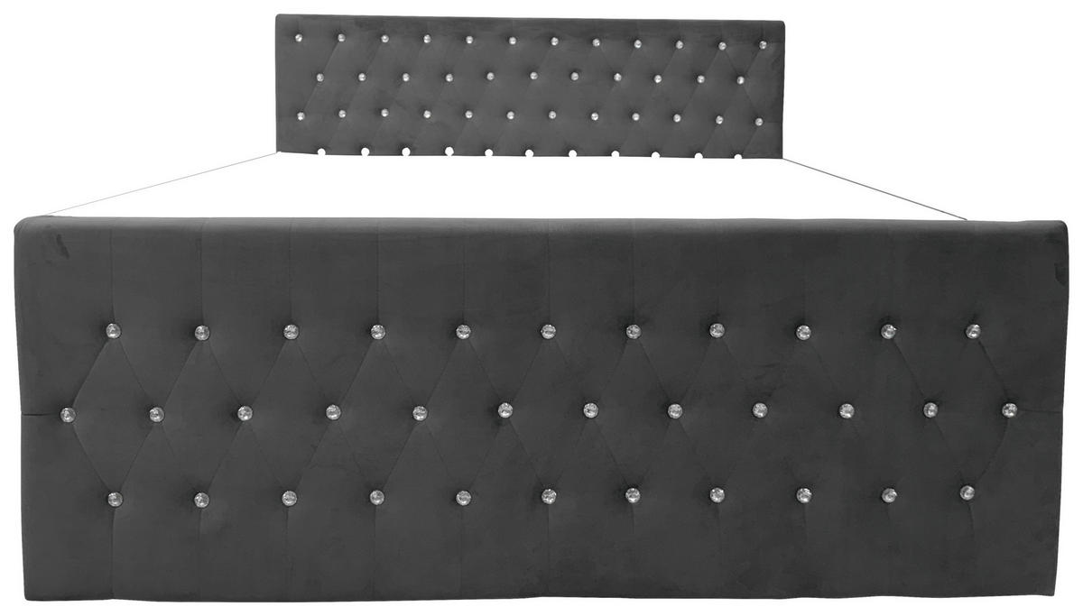 POSTEL BOXSPRING, 140/200 cm, černá - černá, Moderní, textil (140/200cm) - Livetastic