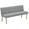 SITZBANK in Holz, Textil Dunkelgrau  - Eichefarben/Dunkelgrau, Design, Holz/Textil (157/88/63cm) - Linea Natura