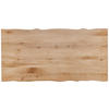 TISCHPLATTE Wildeiche massiv Eichefarben  - Eichefarben, Natur, Holz (180/90/6cm) - Valdera