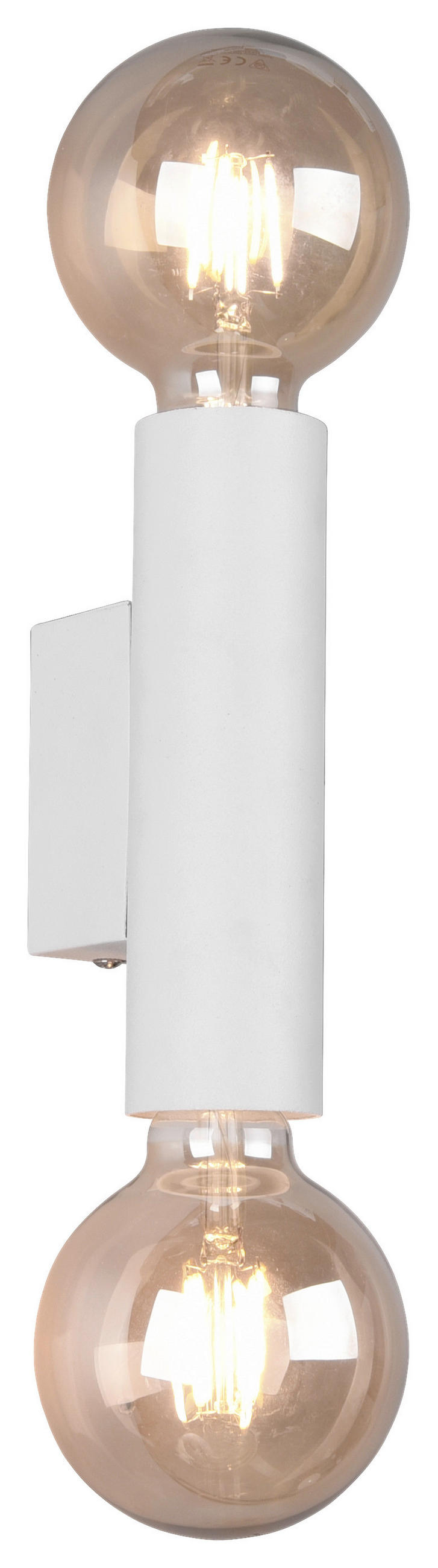 WANDLEUCHTE   - Weiß, Design, Metall (18/5/8,5cm) - P & B