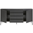 SIDEBOARD 166/82/40 cm  - Schwarz, Trend, Holzwerkstoff/Metall (166/82/40cm) - Hom`in