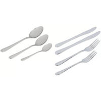 BESTECKSET 42-teilig  für 6 Personen  - Edelstahlfarben, Basics, Metall - Alpina 6287