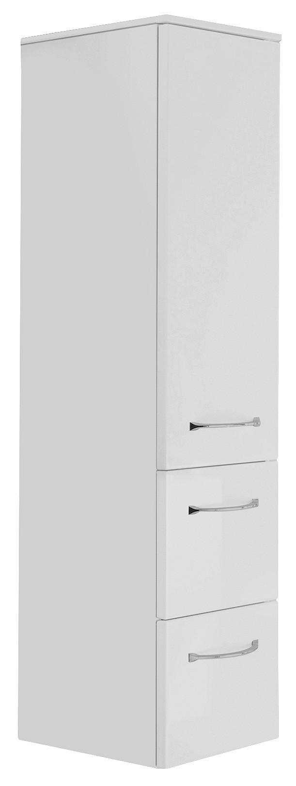 MIDISCHRANK 30/121,2/33 cm  - Chromfarben/Weiß, KONVENTIONELL, Holzwerkstoff/Kunststoff (30/121,2/33cm) - Sadena