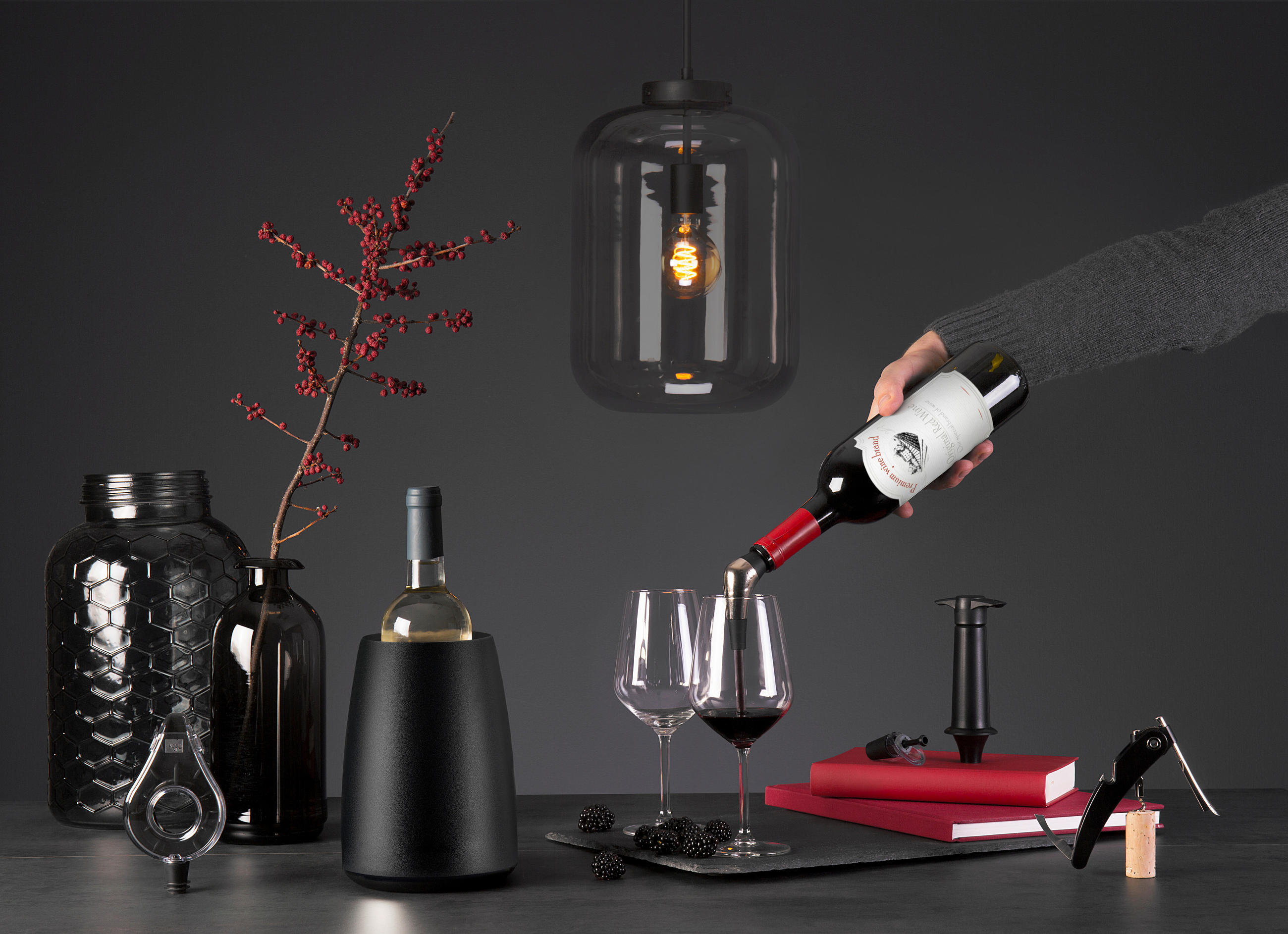 SET ZA VINO - Basics, metal/plastika (8.6/22.4/5.2cm) - Vacu Vin