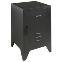 NACHTKÄSTCHEN 40/60/40 cm  in Schwarz  - Schwarz, MODERN, Metall (40/60/40cm) - Vipack