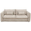 SCHLAFSOFA in Mikrovelours Taupe  - Taupe/Schwarz, KONVENTIONELL, Kunststoff/Textil (237/94/117cm) - MID.YOU