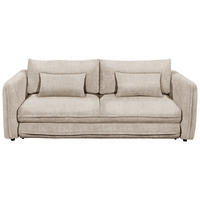 SCHLAFSOFA in Mikrovelours Taupe  - Taupe/Schwarz, KONVENTIONELL, Kunststoff/Textil (237/94/117cm) - MID.YOU