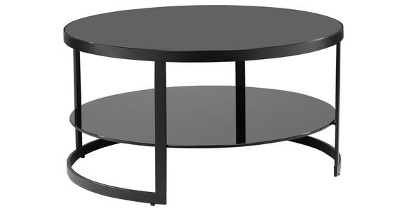 COUCHTISCH in Metall, Glas 80/80/42 cm  - Schwarz, Design, Glas/Metall (80/80/42cm) - Carryhome