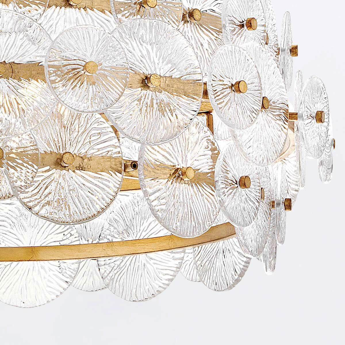 KRONLEUCHTER    - Messingfarben, Konventionell, Glas/Metall (38,8/74,7/74,7cm) - Elstead Lighting