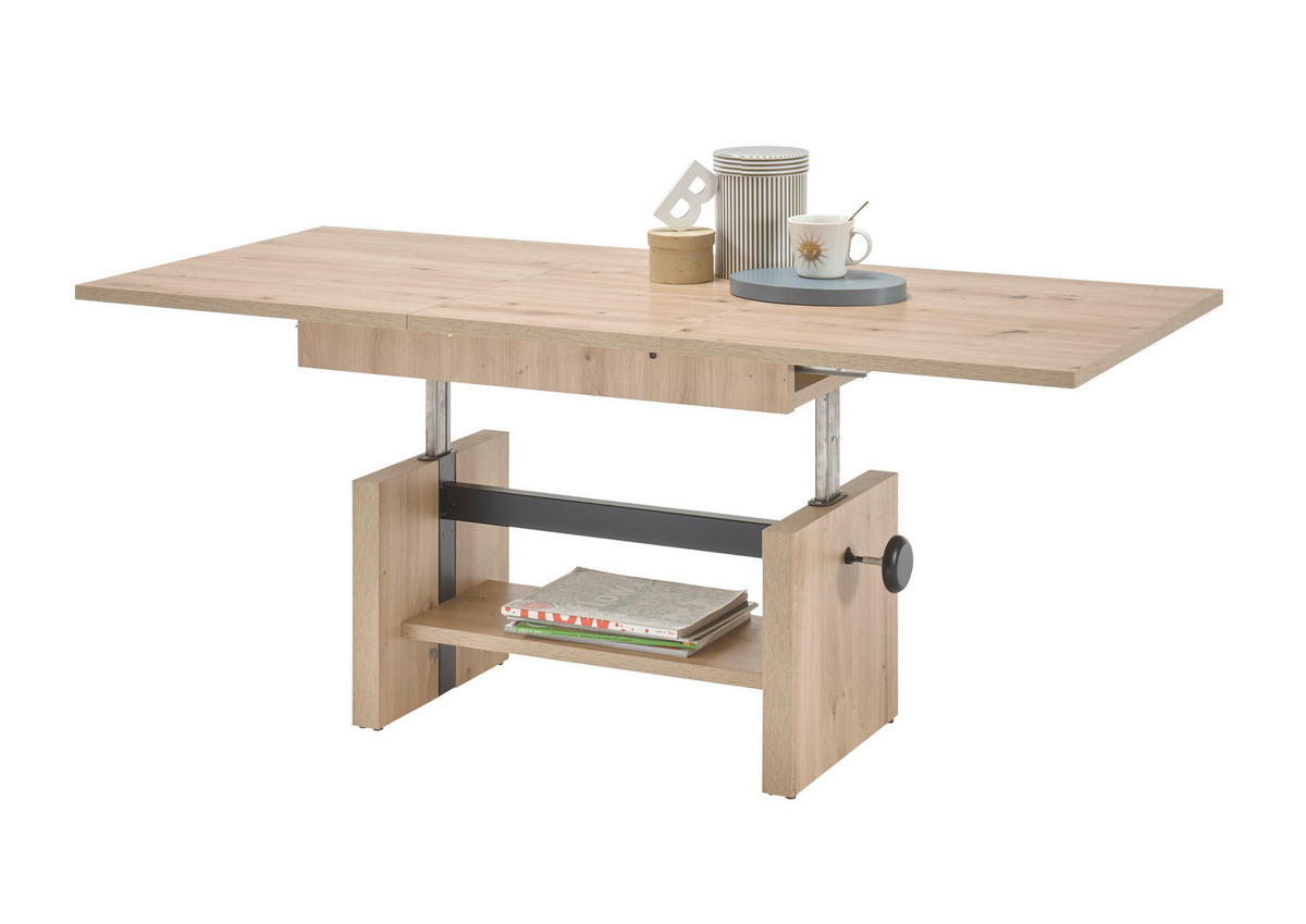 COUCHTISCH Eiche Artisan  - Eiche Artisan, Design, Holzwerkstoff (110-150/48-63/65cm) - MID.YOU