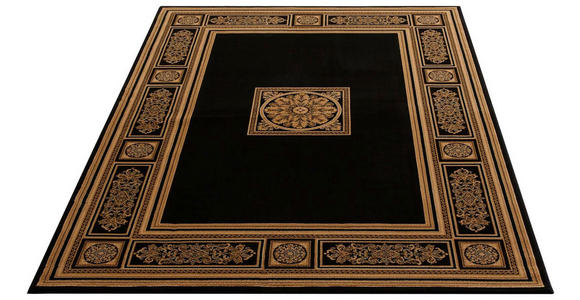 WEBTEPPICH 240/340 cm Schwarz, Honig  - Schwarz/Honig, KONVENTIONELL, Textil (240/340cm) - Novel