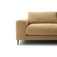 ECKSOFA in Flachgewebe Gelb  177/253 cm  - Gelb/Schwarz, Design, Textil/Metall (177/253cm) - Dieter Knoll