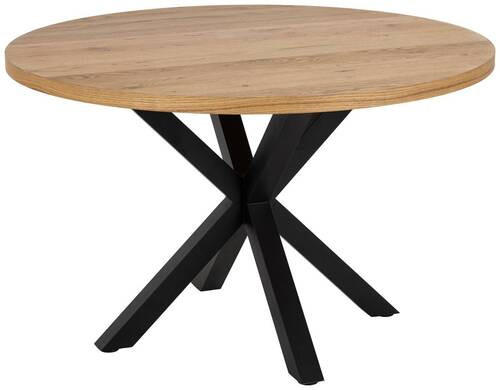ESSTISCH in Holz 120/120/76,4 cm  - Wildeiche/Schwarz, Trend, Holz/Metall (120/120/76,4cm) - MID.YOU