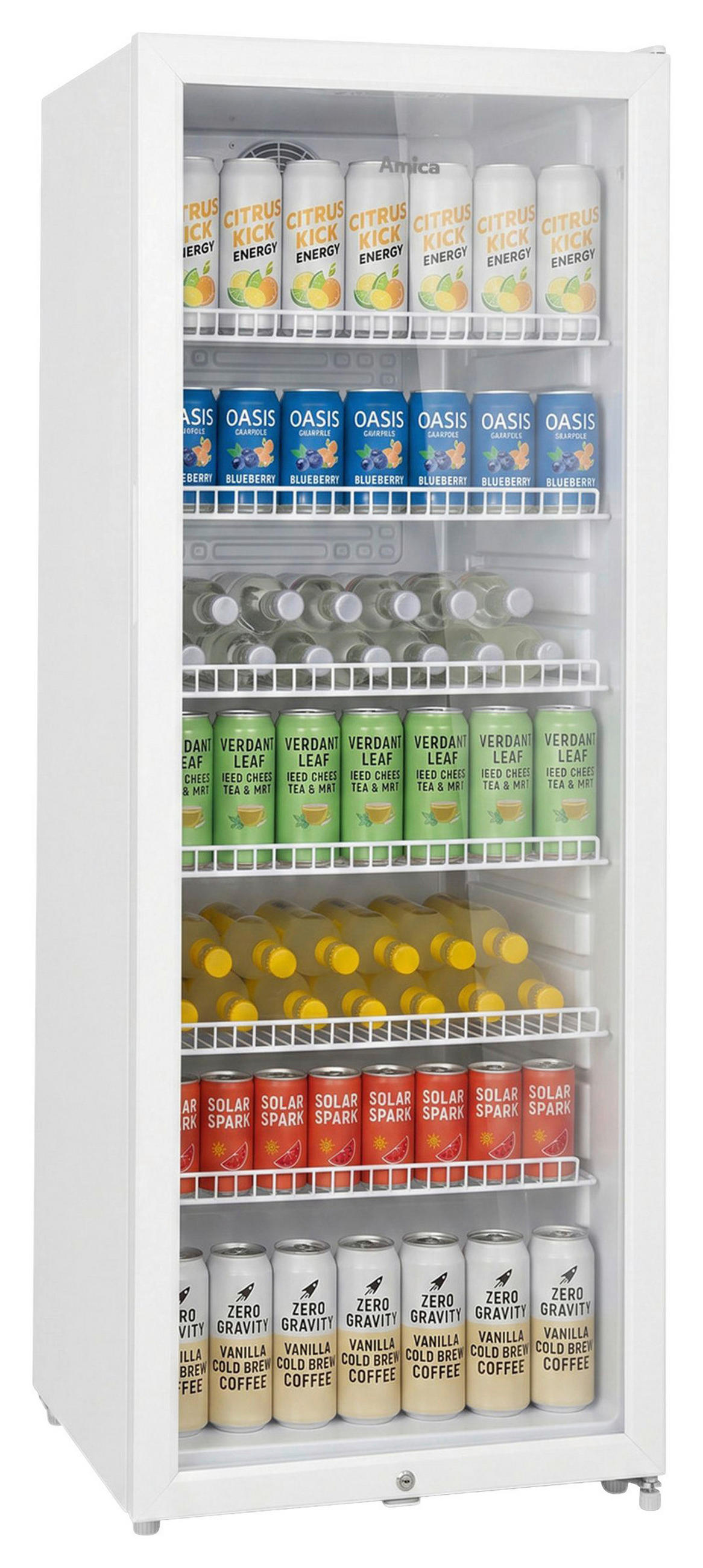 GETRÄNKEKÜHLSCHRANK 54,5/141/54 cm  - Weiß, Basics, Glas/Metall (54,5/141/54cm) - Amica