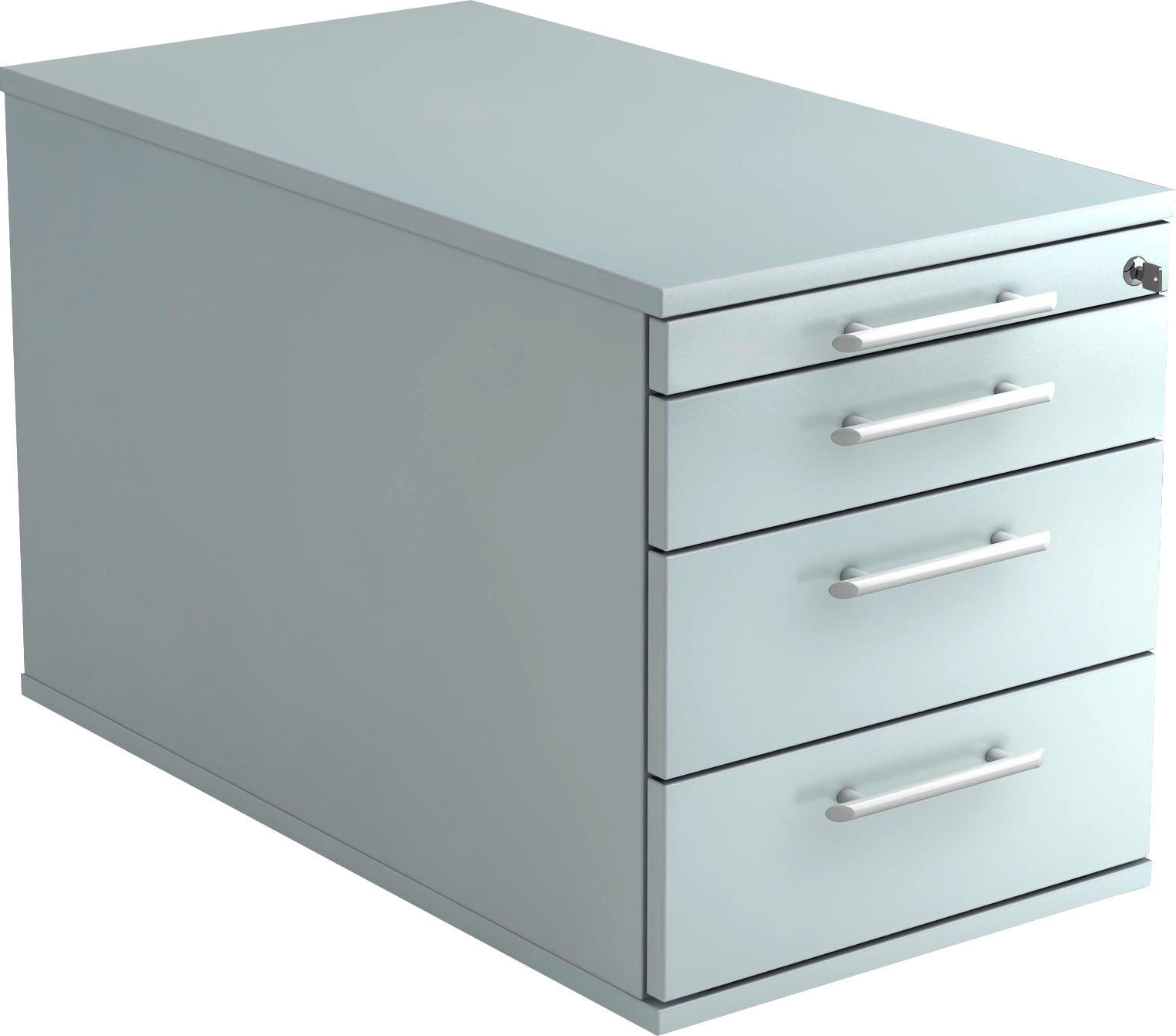 ROLLCONTAINER Grau  - Alufarben/Grau, KONVENTIONELL, Holzwerkstoff/Kunststoff (42,8/51,2/80cm) - Venda