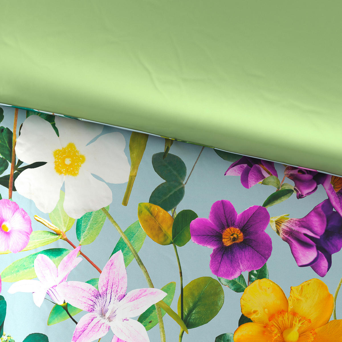 WENDEBETTWÄSCHE NAARDEN Satin 140/200 cm  - Multicolor, KONVENTIONELL, Textil (140/200cm) - Bio:Vio