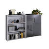 AKTENSCHRANK Grau, Anthrazit Hochglanz  - Anthrazit Hochglanz/Grau, MODERN, Holzwerkstoff (168,8/113,6/33cm) - MID.YOU