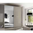 SCHWEBETÜRENSCHRANK  in Sandfarben  - Sandfarben/Chromfarben, Design, Glas/Holzwerkstoff (200/222/68cm) - Moderano