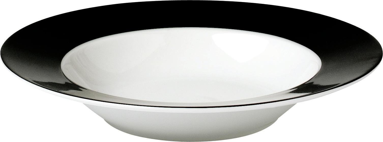 SUPPENTELLERSET VARIO 6-teilig - Schwarz/Weiß, Basics, Keramik (21,5cm)
