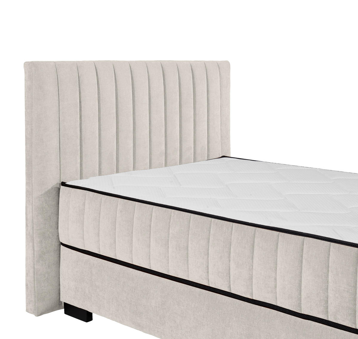BOXBETT 120/200 cm  in Beige  - Beige/Schwarz, Modern, Holzwerkstoff/Kunststoff (120/200cm) - MID.YOU