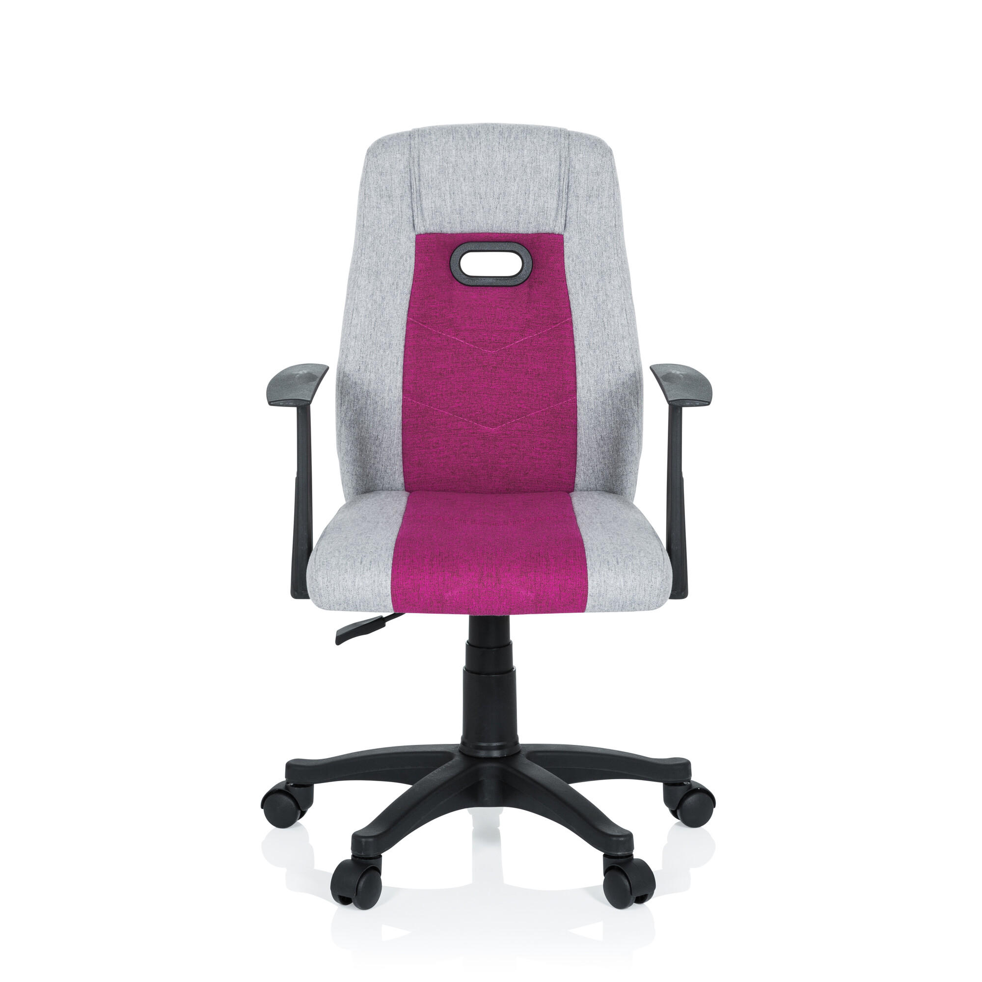 SNURRSTOL FÖR UNGDOMAR  i grå, pink  - pink/svart, Basics, plast (55/95-105/45cm) - MID.YOU