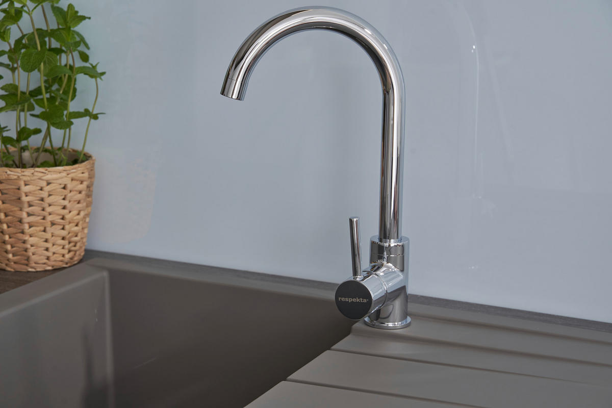 SPÜLE 1712HOUSTON80X50G  - Grau, Trend, Glas/Kunststoff (80/21/50cm) - Respekta